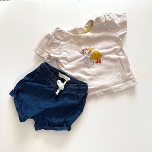 Baby Boden Cream Duck and Bunny Baby Top